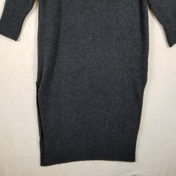 Daily Practice Anthropologie Charcoal Gray Turtleneck Sweater Dress Small MIDI - Picture 3 of 10